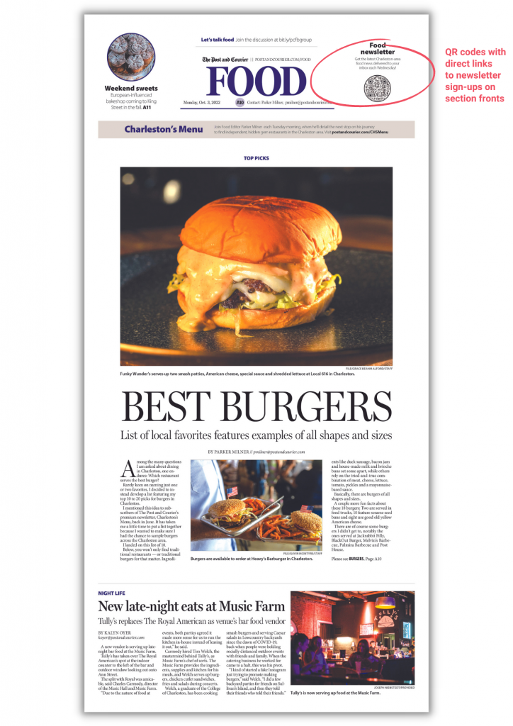 Post and Courier Food section